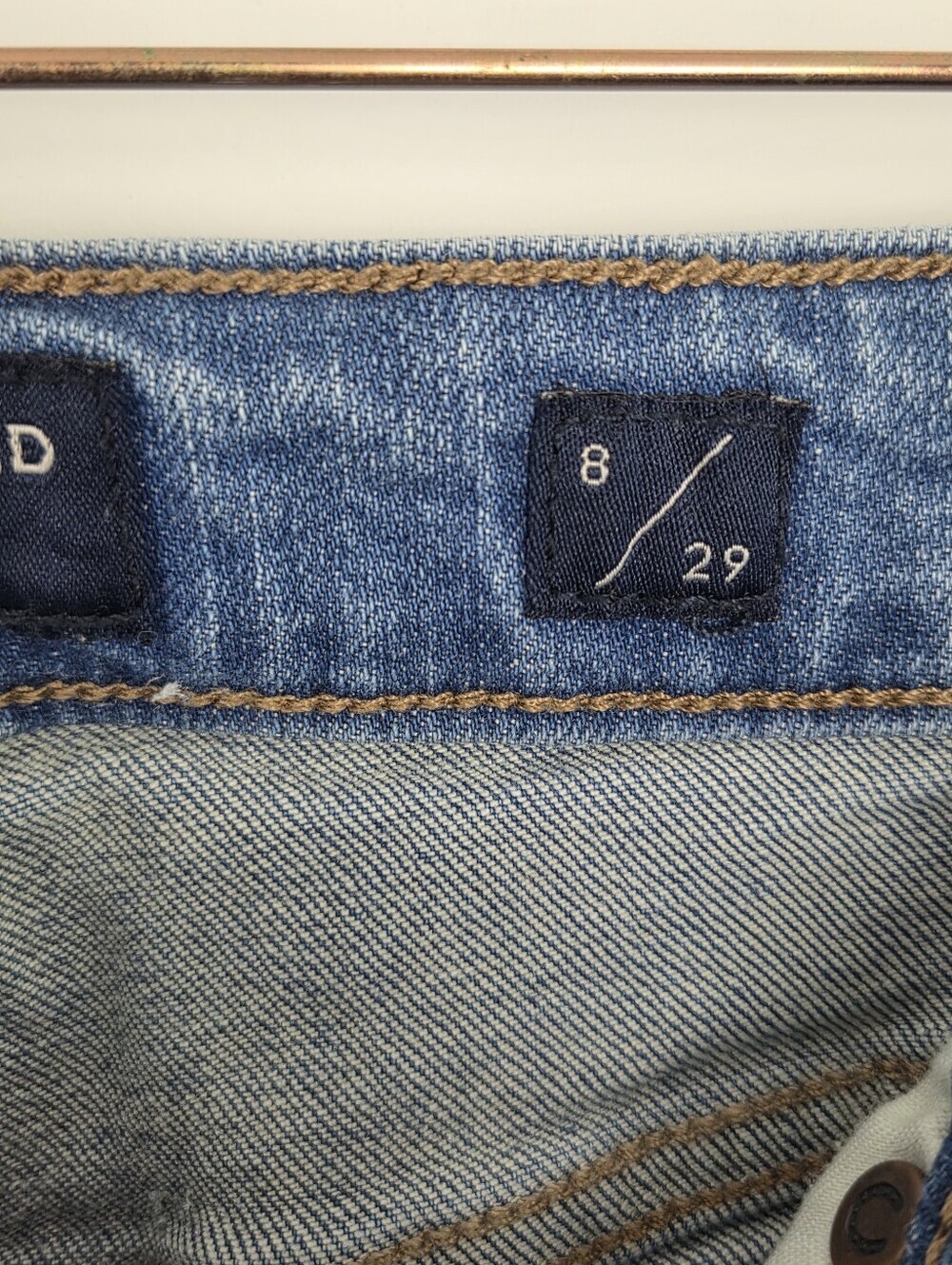 Lucky Brand The Roll Up Distressed Shorts Women's 8/29 Blue Stretch - Picture 10 of 13